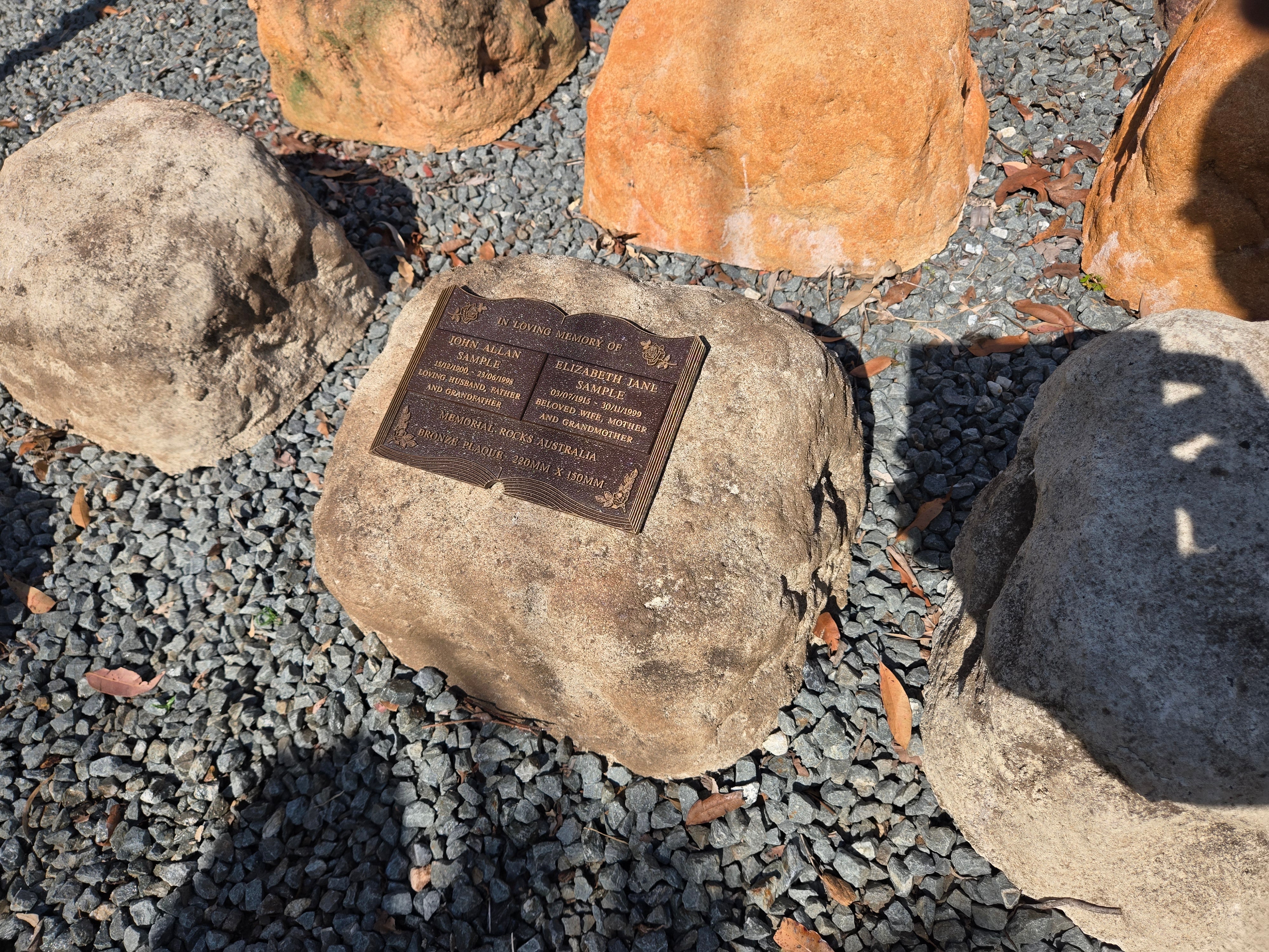 Memorial Rock Urn 2167 Large Double Natural Riversand