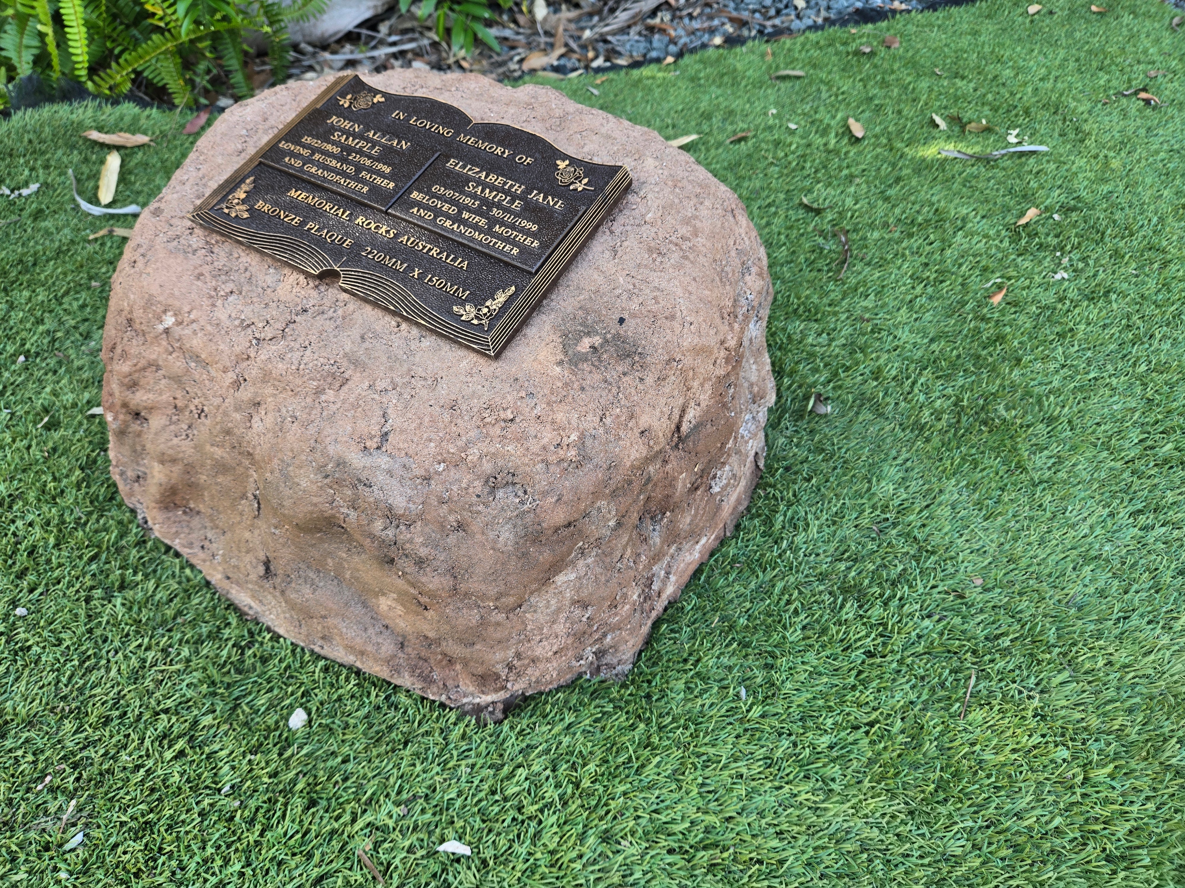 urn for ashes in a shape of a rock