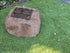rock urn and plaque
