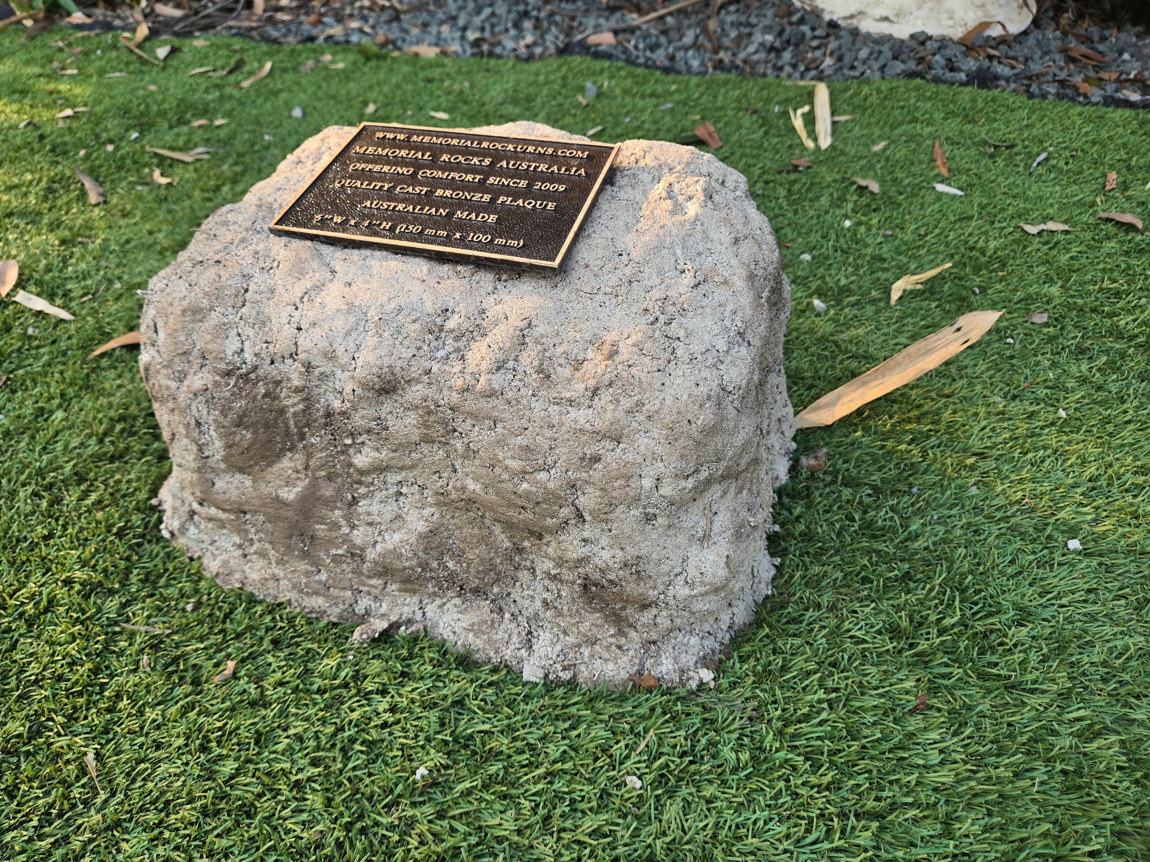 urn for ashes in a shape of a rock