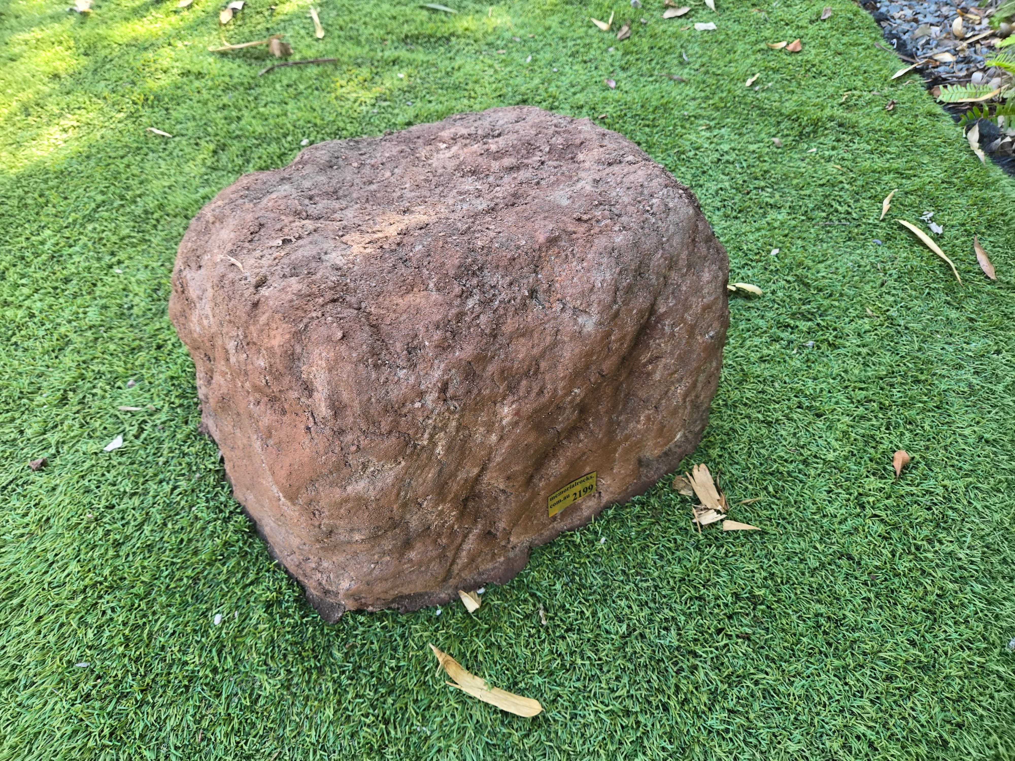 urn for ashes in a shape of a rock